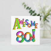 Geweldige 80 T-shirts en cadeautjes op zaterdag Kaart (Staand voorkant)