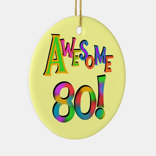 Geweldige 80 T-shirts en cadeautjes op zaterdag Keramisch Ornament (Rechts)
