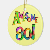 Geweldige 80 T-shirts en cadeautjes op zaterdag Keramisch Ornament (Links)