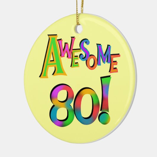 Geweldige 80 T-shirts en cadeautjes op zaterdag Keramisch Ornament (Links)