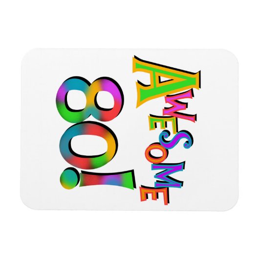 Geweldige 80 T-shirts en cadeautjes op zaterdag Magneet (Horizontaal)