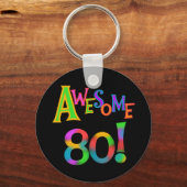 Geweldige 80 T-shirts en cadeautjes op zaterdag Sleutelhanger (Voorkant)