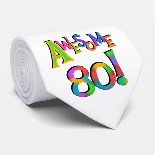 Geweldige 80 T-shirts en cadeautjes op zaterdag Stropdas (Opgerold)