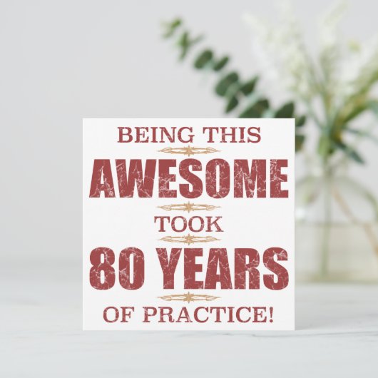 Geweldige 80e verjaardag kaart (Staand voorkant)