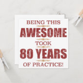 Geweldige 80e verjaardag kaart (Voorkant / Achterkant in situ)