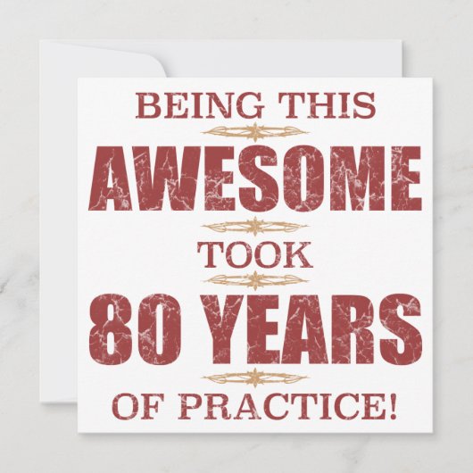 Geweldige 80e verjaardag kaart (Voorkant)