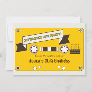 Geweldige 80's Mixtape New Wave Dance Party Kaart