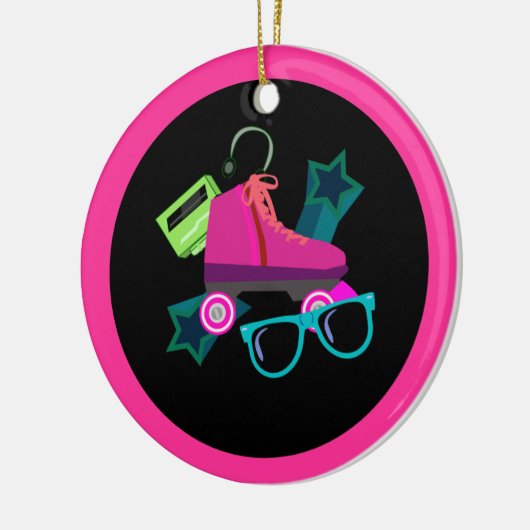 Geweldige 80s-versiering keramisch ornament (Links)