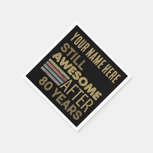 Geweldige 80ste Verjaardag Custom Servet (Hoek)