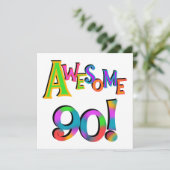 Geweldige 90 T-shirts en cadeautjes op de dag van Kaart (Staand voorkant)