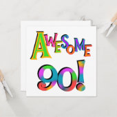 Geweldige 90 T-shirts en cadeautjes op de dag van Kaart (Voorkant / Achterkant in situ)