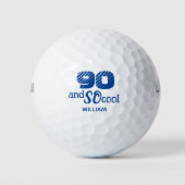 Geweldige 90e verjaardag golfballen 90 jaar feest (Voorkant)