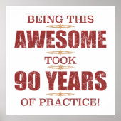 Geweldige 90e verjaardag poster (Voorkant)