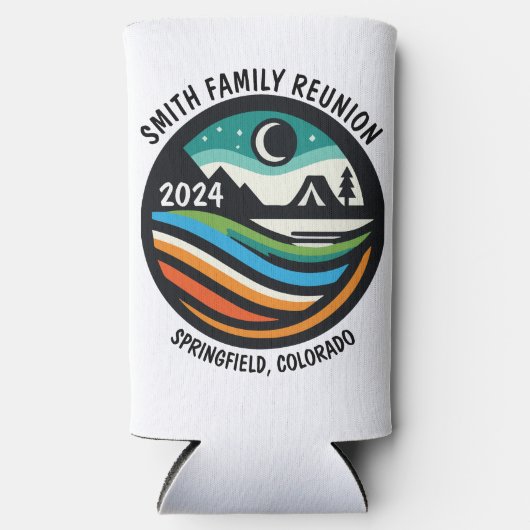 Geweldige aangepaste camping seltzer blikjeskoeler (Voorkant)