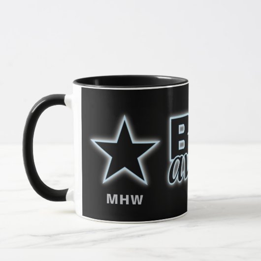 Geweldige aangepaste monogram-mokken geboren mok (Links)