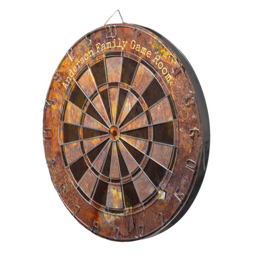 Geweldige aangepaste Rusty Iron-bericht Dartbord (Voorkant Rechts)