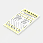 "Geweldige aanhaling" Post-it Opmerkingen Post-it® Notes (Schuin)