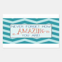 Geweldige Aanmoediging met Teal Chevron Streep