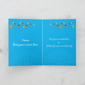 Geweldige aanpasbare blauwe Ramadan Kareem Kaart (Binnen)