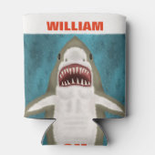 Geweldige aanval op witte haai Aangepaste oceaangr Blikjeskoeler (Achterkant)