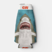 Geweldige aanval op witte haai Aangepaste oceaangr Flesjeskoeler (Voorkant)