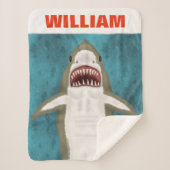 Geweldige aanval op witte haai Aangepaste oceaangr Sherpa Deken (Voorkant)