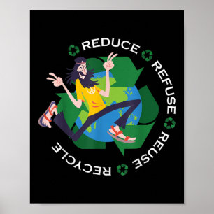 Geweldige aarde wereldbol aarddag milieubeschermin poster