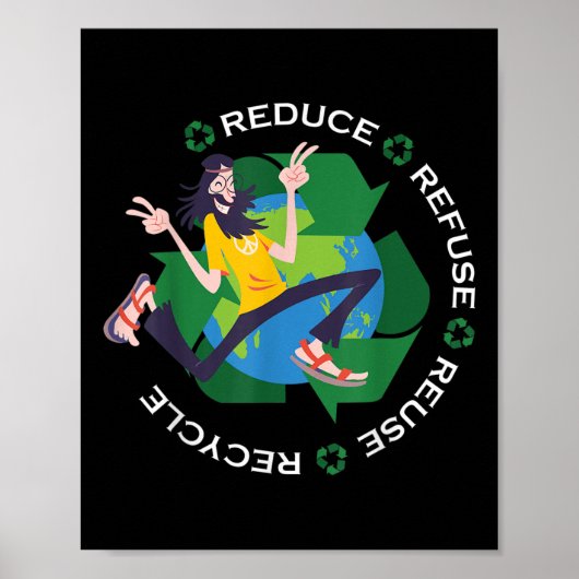 Geweldige aarde wereldbol aarddag milieubeschermin poster (Voorkant)