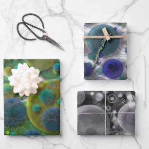 Geweldige abstracte bellen en cirkels inpakpapier vel