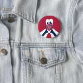 Geweldige Abstracte E.T. Kunstprint Ronde Button 5,7 Cm (In situ)