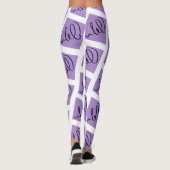 Geweldige Abstracte Kunst Schrijven Print Leggings (Achterkant)