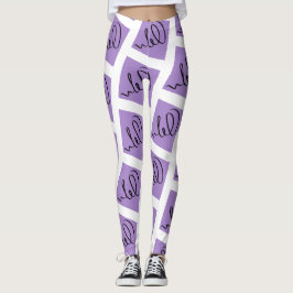 Geweldige Abstracte Kunst Schrijven Print Leggings