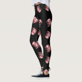 Geweldige Abstracte Kunst Spiraalprint Leggings (Links)