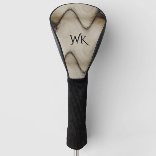 Geweldige Abstracte Laat Laatste Indruk Monogram Golfheadcover (Voorkant)