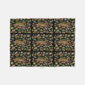 Geweldige Abstracte leopard-ventilator Fleece Deken (Voorkant (Horizontaal))