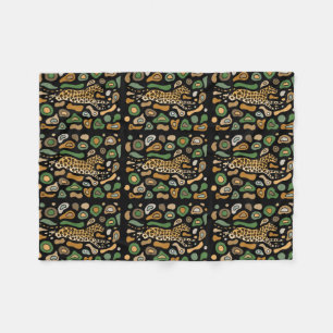 Geweldige Abstracte leopard-ventilator Fleece Deken