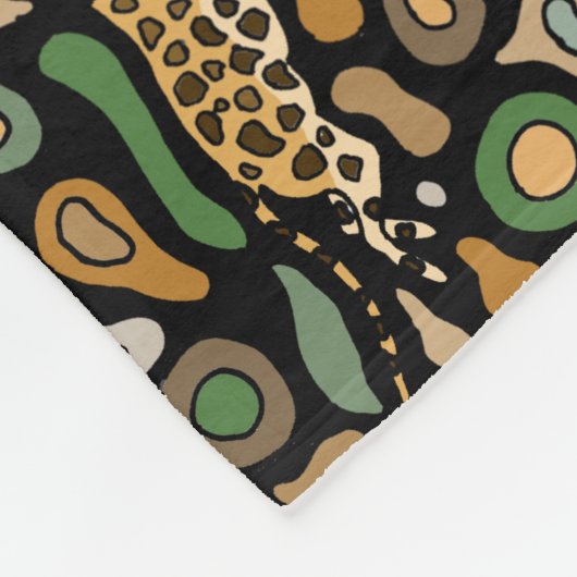Geweldige Abstracte leopard-ventilator Fleece Deken (Hoek)