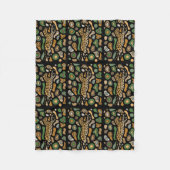 Geweldige Abstracte leopard-ventilator Fleece Deken (Voorkant)