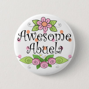 Geweldige Abuela T-shirt Ronde Button 5,7 Cm