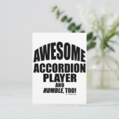 Geweldige accordeonspeler briefkaart (Staand voorkant)