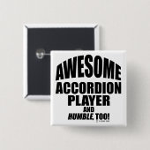 Geweldige accordeonspeler vierkante button 5,1 cm (Voorkant /achterkant)