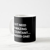 Geweldige Accountant Echte Man Lieve & Grappige Vr Koffiemok (Voorkant links)