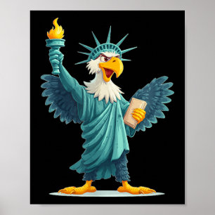Geweldige adelaar in Liberty Statue Look Poster