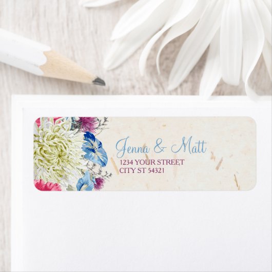 Geweldige Adresetiketten van wilde bloemen Etiket (Insitu)