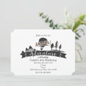 Geweldige Adventure Retro verjaardagsfeestuitnodig Kaart (Staand voorkant)