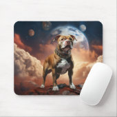 Geweldige afbeelding van een Pitbull-hond op Mars! Muismat (Met muis)