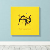 Geweldige Afrikaanse kunst silhouet dansers Canvas Afdruk (Insitu (Houten vloer))