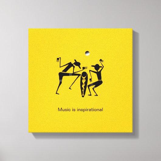 Geweldige Afrikaanse kunst silhouet dansers Canvas Afdruk (Voorkant)