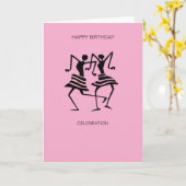 Geweldige Afrikaanse kunst viering dansverjaardag Kaart (Gele Bloem)