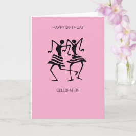 Geweldige Afrikaanse kunst viering dansverjaardag Kaart